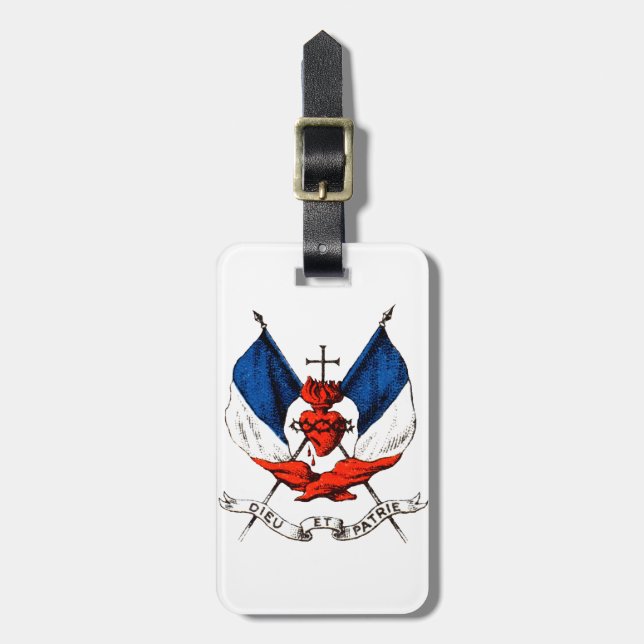 19th C. French Patriotism Luggage Tag (Front Vertical)