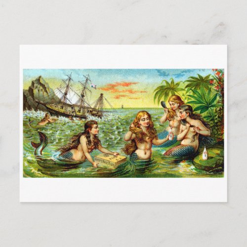 19th C Mermaids Postcard