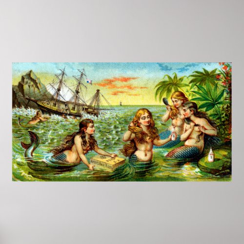 19th C Mermaids Poster