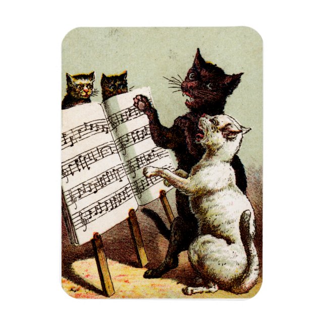 19th C. Singing Cats Magnet (Vertical)