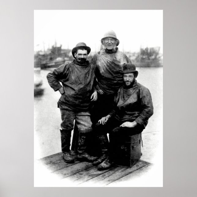 19th C. Smiling Fishermen Poster (Front)
