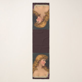 19th century beautiful woman print scarf