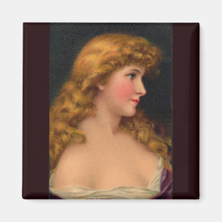 19th century beautiful woman with long hair magnet