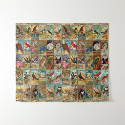 19th Century Birds of America Illustrations Tapestry