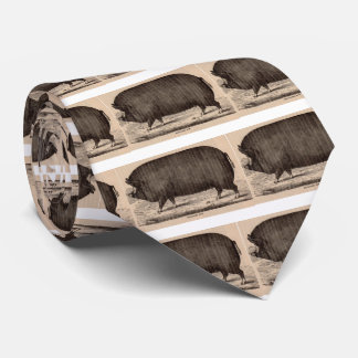 19th century farm animal print Berkshire sow no. 2 Tie