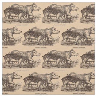 19th century farm animal print pigs fabric