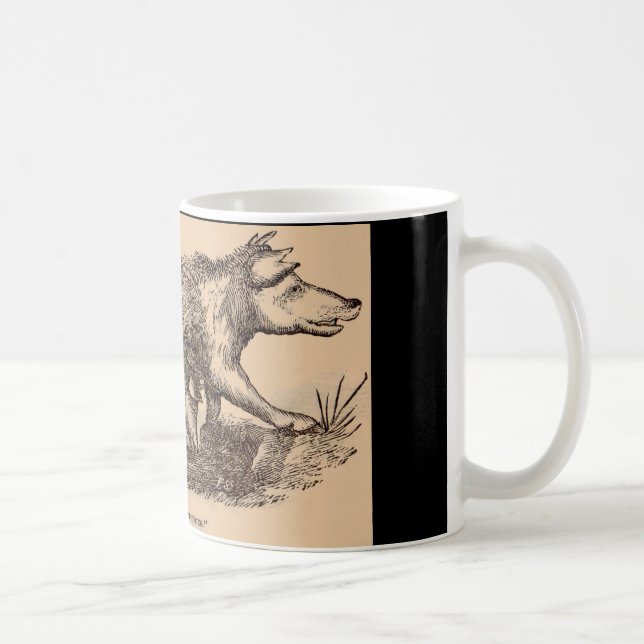 19th century farm animal print pigs print coffee mug (Right)