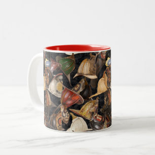19th Century Fire Helmets Two-Tone Coffee Mug