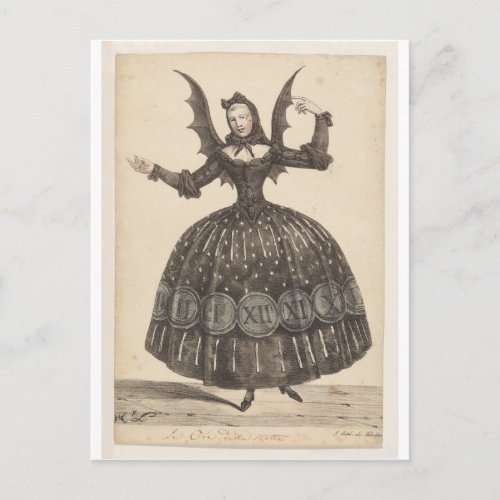 â19th_Century French Ballet Costume Postcard