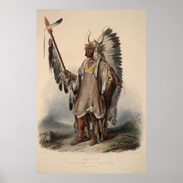 19th Century Indian Chief Reprint 36 x 24 Poster (Front)