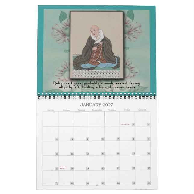 19th Century Japanese Drawings Calendar (Jan 2027)