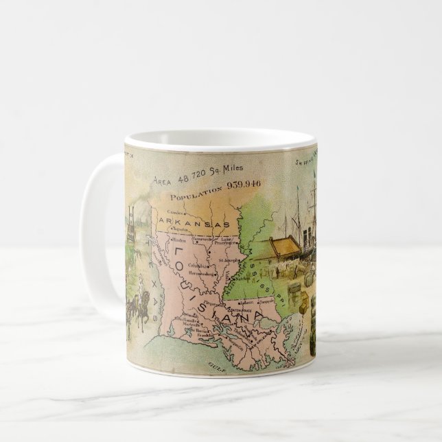 19th Century Louisiana Mug (Front Left)