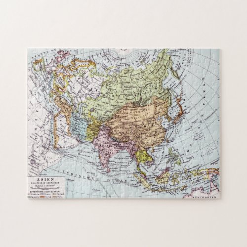 19th Century Map of Asia Jigsaw Puzzle