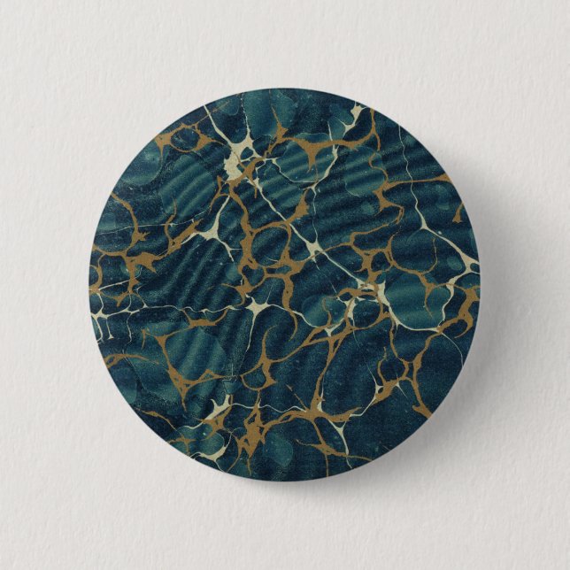 19th century marbled paper2 pinback button (Front)