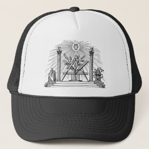 19th Century Masonic G Kenning Blockcut engraving Trucker Hat