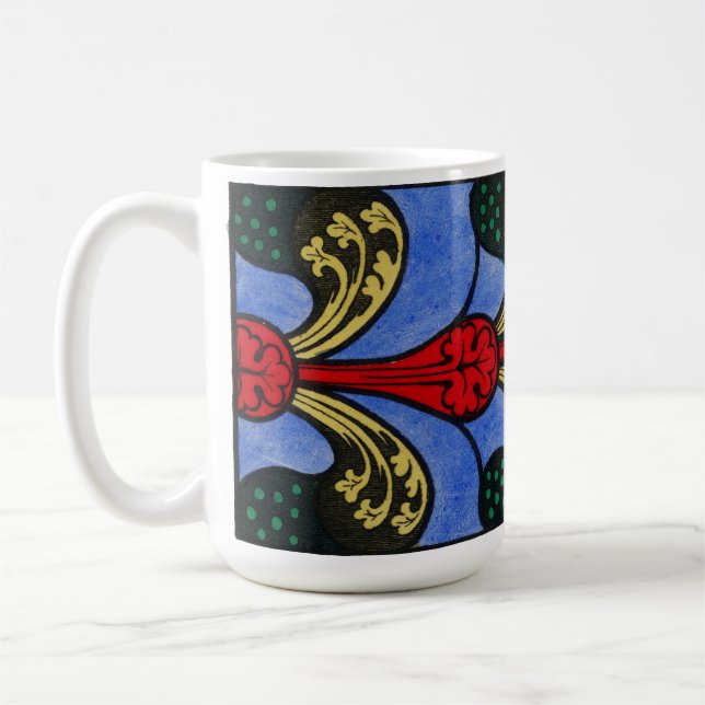 19th Century Nave Stained Glass Design Coffee Mug (Left)