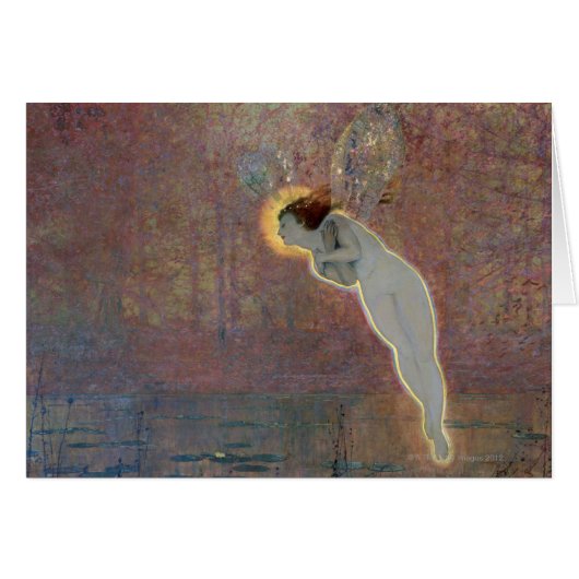 19th century painting of angel cards (Front Horizontal)