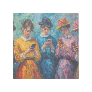 19th Century People Using Smartphones Gallery Wrap