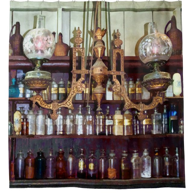 19th Century Pharmacy Shower Curtain (Front)