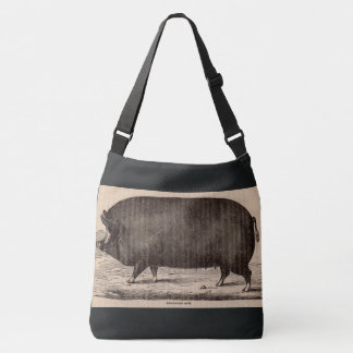 19th century pig print Berkshire sow no. 2 Crossbody Bag