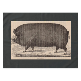 19th century pig print Berkshire sow no. 2 Tablecloth