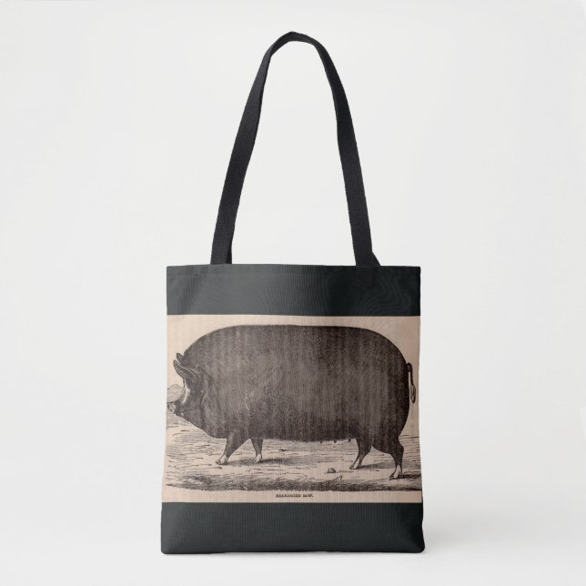 19th century pig print Berkshire sow no. 2 Tote Bag (Front)