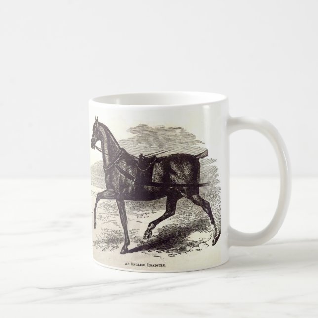 19th century print An English Roadster horse Coffee Mug (Right)