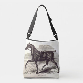 19th century print An English Roadster horse Crossbody Bag