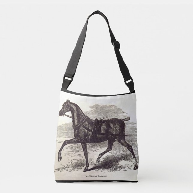 19th century print An English Roadster horse Crossbody Bag (Front)