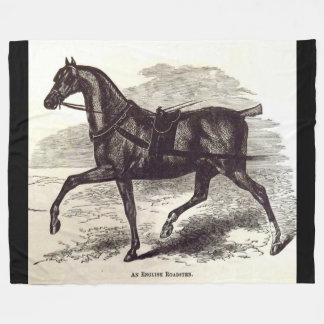 19th century print An English Roadster horse Fleece Blanket