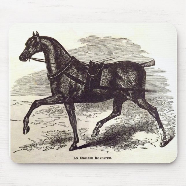 19th century print An English Roadster horse Mouse Pad (Front)