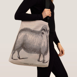 19th century print Dorset ram Crossbody Bag