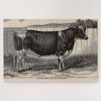 19th century print Holstein bull Jigsaw Puzzle