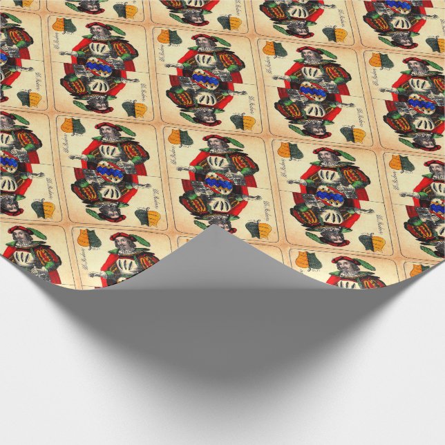 19th century tarot card no. 1 print wrapping paper (Corner)