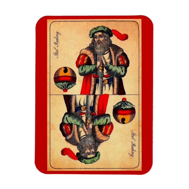 19th century tarot card no. 2 magnet (Vertical)