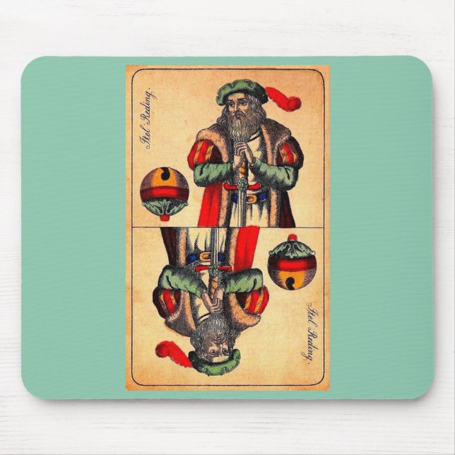 19th century tarot card no. 2 mouse pad (Front)
