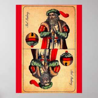 19th century tarot card no. 2 poster