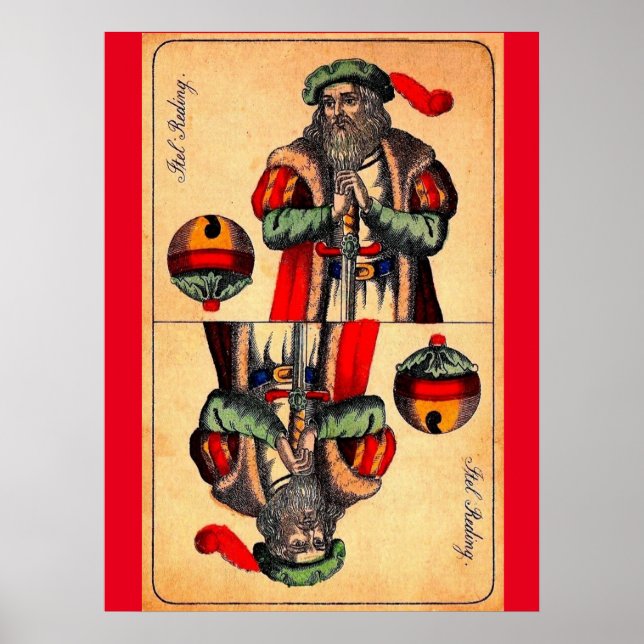 19th century tarot card no. 2 poster (Front)