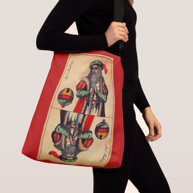 19th century tarot card no. 2 print crossbody bag (Close Up)