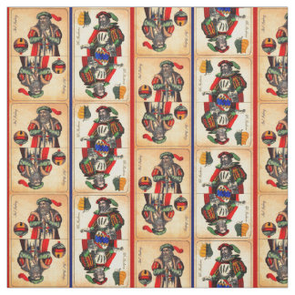 19th century tarot cards print fabric