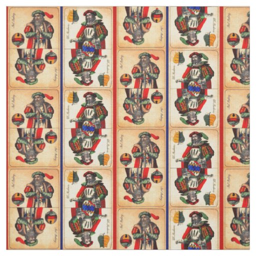 19th century tarot cards print fabric