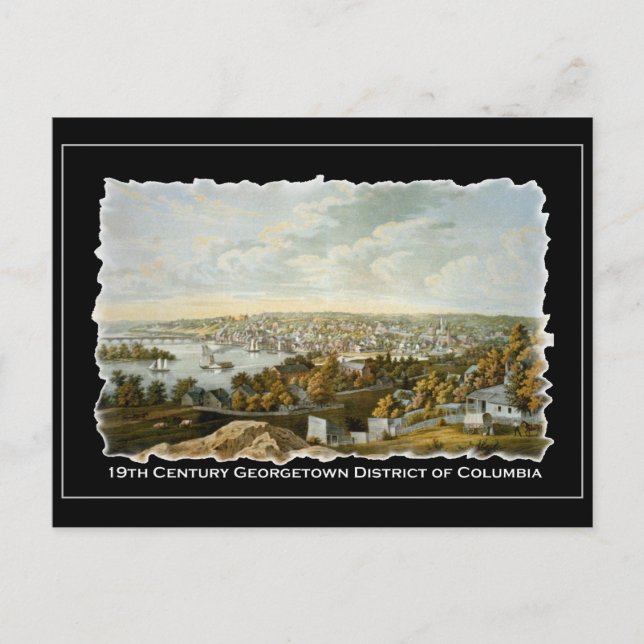 19th Century View of Georgetown, Washington DC Postcard (Front)