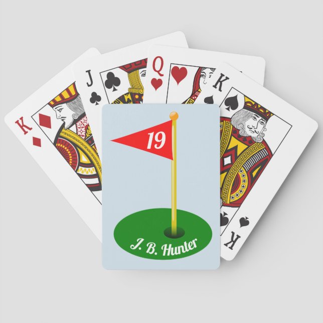 19th Hole and Your Name Poker Cards (Back)