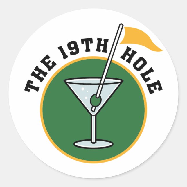 19th Hole Classic Round Sticker (Front)