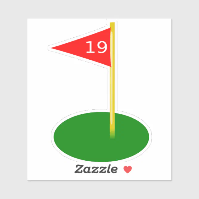 19th hole sticker | Zazzle