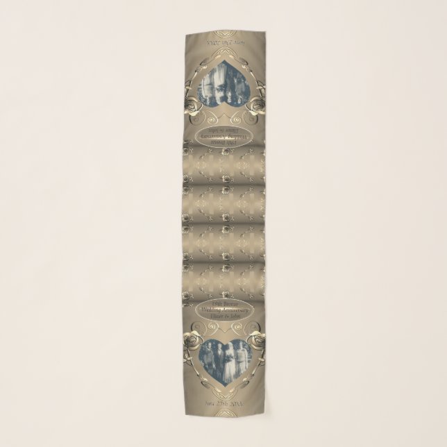 19th or 8th Bronze AnniversaryChiffon Scarf (Front)