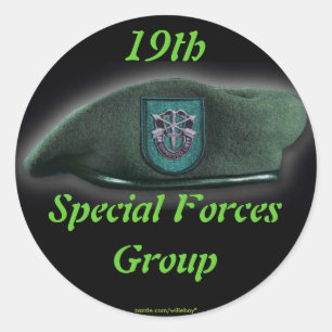 19th Special forces Green Berets flash nam Sticker