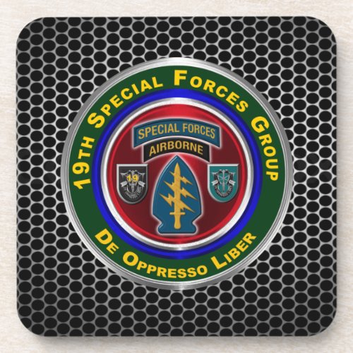 19th Special Forces Group Airborne Beverage Coaster