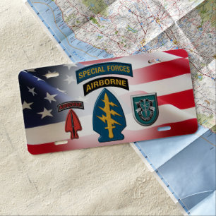 19th Special Forces Group (Airborne) Custom License Plate