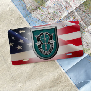 19th Special Forces Group (Airborne) Flash License Plate